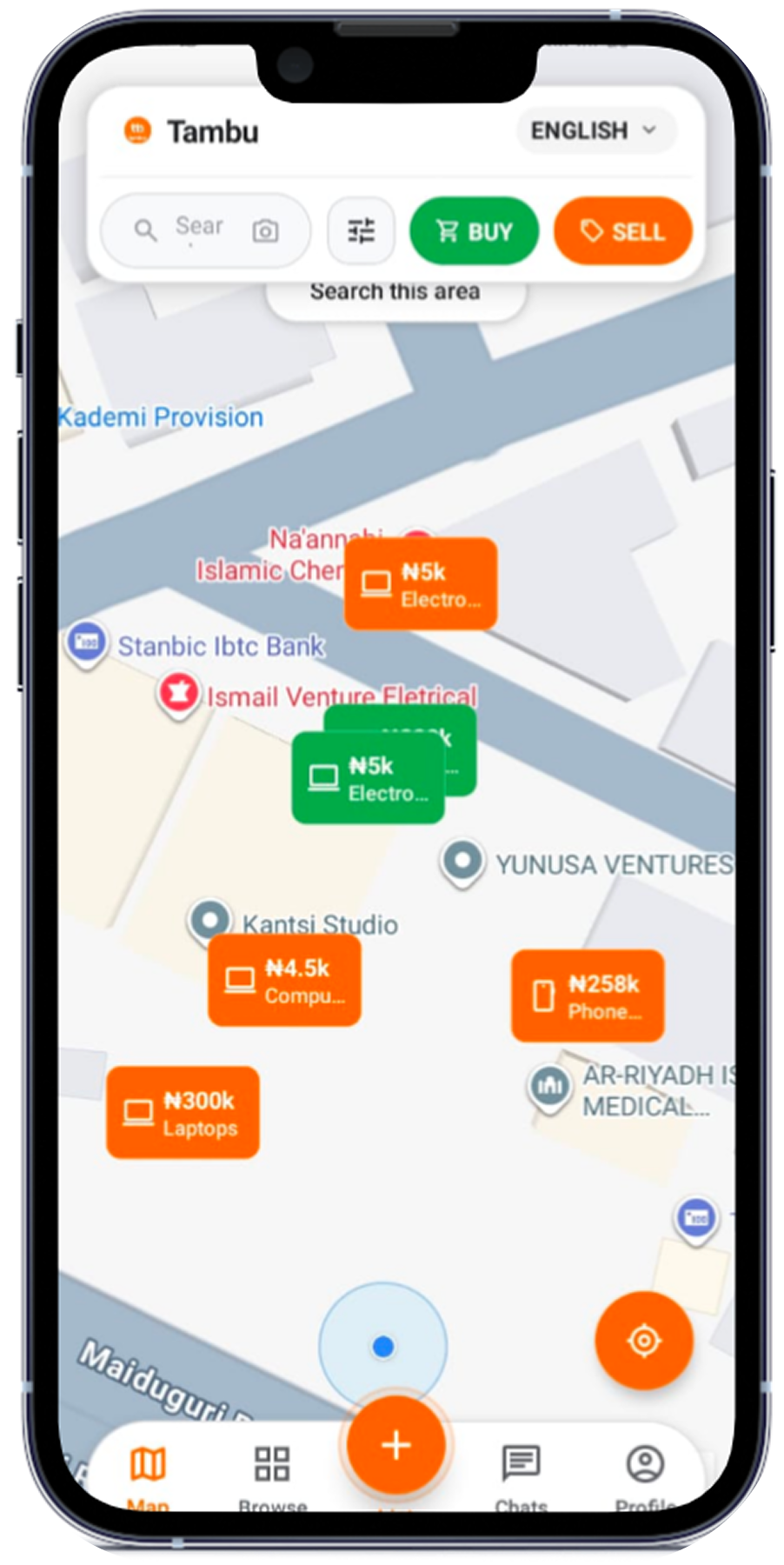 Tambu map view